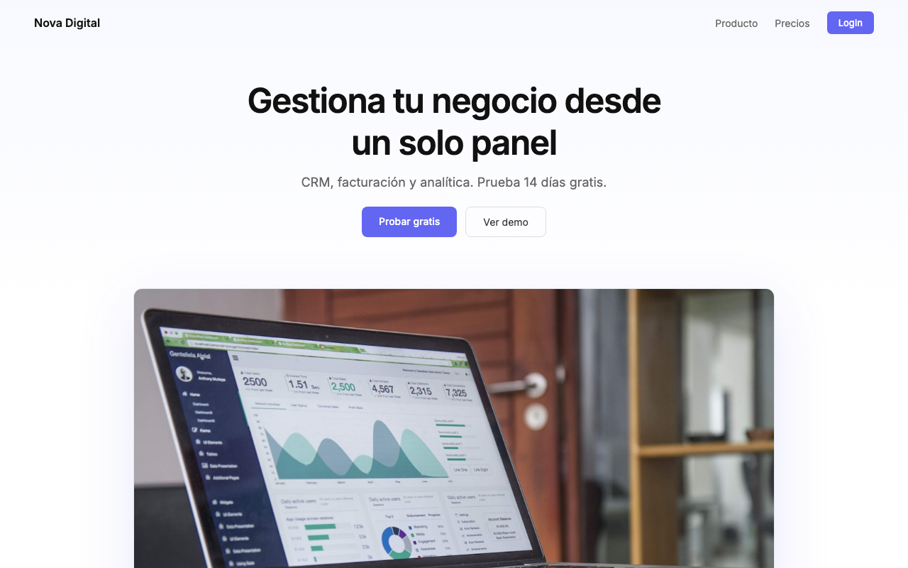 Captura de la web de Nova Digital